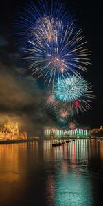 Night City,Celebration,Holidays,Salute,Hungary,Night,Budapest