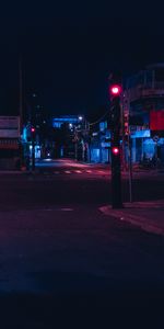 Noche,Ciudad,Camino,Oscuro,Calle,Semáforo