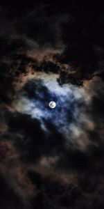 Noche,Nubes,Oscuro,Luna