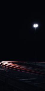 Night,Lights,Road,Long Exposure,Turn,Darkness,Dark