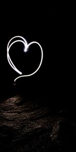 Night,Long Exposure,Darkness,Heart,Love