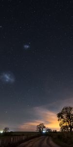 Night,Path,Nature,Starry Sky,Field