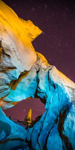 Night,Rocks,Stone,Nature,Starry Sky,Arch