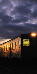 Un Train,Lumière,Nuit,Train,Briller,Sombre