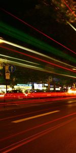 Night,Traffic,Movement,Cities,Berlin,Street,Germany