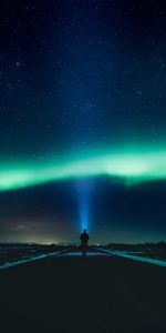 Shining,Nuit,Ciel Étoilé,Silhouette,Univers