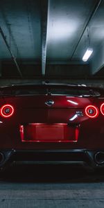 Nissan Gtr,Lights,Back View,Rear View,Cars,Headlights,Nissan,Dark