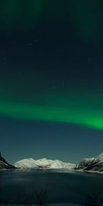 Montagnes,Nature,Lac,Nuit,Aurores Boréales,Aurore Boréale,Paysage