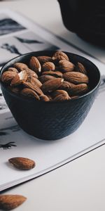 Nuts,Bowl,Table,Almond,Magazine,Journal,Food