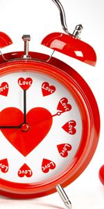 Amor,Reloj,Corazones,Objetos