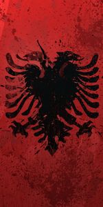 Paint,Symbolism,Coat Of Arms,Texture,Textures,Albania,Background,Flag