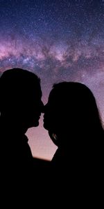 Amor,Pareja,Par,Beso,Romance,Sensibilidad,Ternura,Besar,Cielo Estrellado