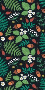 Pattern,Acorns,Motive,Strawberry,Berries,Wild Strawberries,Texture,Leaves,Forest,Textures