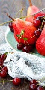 Pears,Sweet Cherry,Berries,Food,Fruits