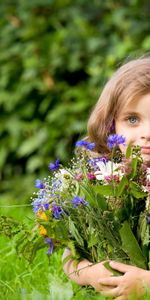 Flores,Niños,Bouquets,Personas