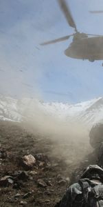 People,Mountains,Weapon,Landscape,Helicopters