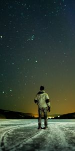 Sky,Nuit,Glace,Personnes,Hommes