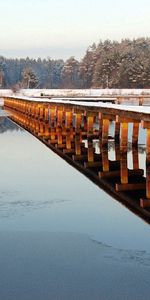 Naturaleza,Hielo,Madera,Helada,Pista,Muelle,Puente,Escarcha,De Madera