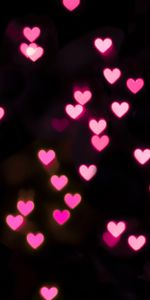 Pink,Lights,Glow,Hearts,Love