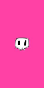 Pink,Picture,Drawing,Skull,Minimalism