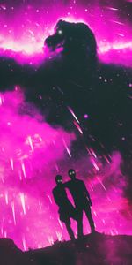 Éclat,Briller,Silhouettes,Sombre,Univers,Rose