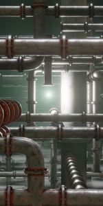 Pipes,Tubing,Glow,Metal,Metallic,3D