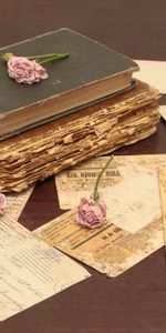 Postcards,Table,Paper,Roses,Miscellanea,Letters,Candlesticks,Flowers,Candles,Old,Vintage,Miscellaneous,Books