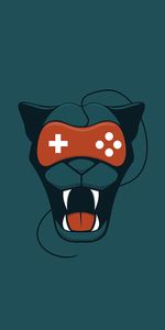 Puma,Grin,Joystick,Art,Minimalism