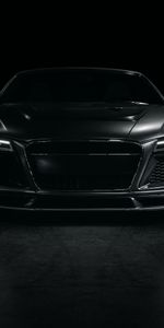 R8,Vue De Face,Tuning,Le Noir,Sportif,Voitures,Audi,Voiture De Sport