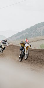 Race,Motorcycles,Motorcycle,Dust,Motorcyclist,Bike