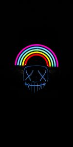 Rainbow,Dark,Mask,Neon