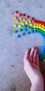 Rainbow,Miscellanea,Miscellaneous,Mood,Cubes,Structure,Hands