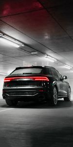 Carro,Coche,Audi Q8,Coches,Vista Trasera,Suv,Audi,El Negro