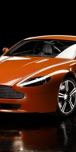 Reflection,Front View,2008,V8,Vantage,Aston Martin,Cars