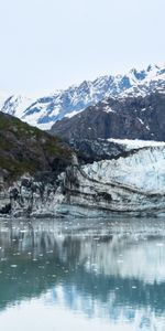 Reflection,Glacier,Bay,Alaska,Margerie,Margery,Nature