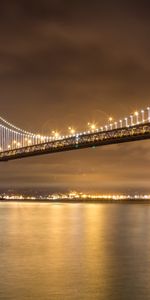 Reflection,Lights,Bridge,Miscellanea,Water,Miscellaneous,Night