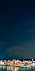 Reflection,Miscellanea,Miscellaneous,Wharf,Port,Night,Pier,Boat