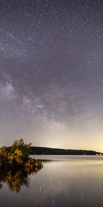 Naturaleza,Noche,Lago,Reflexión,Cielo Estrellado