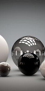 Reflection,Streamlined,Form,Balls,3D