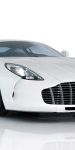 One 77,2009,Отражение,Белый,Тачки (Cars),Астон Мартин (Aston Martin),Вид Спереди,Стиль