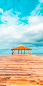 Rest,Bower,Alcove,Nature,Clouds,Pier,Relaxation,Tropics,Ocean