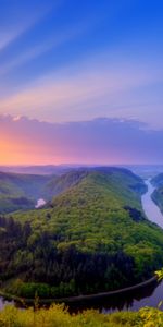 Rivers,Landscape,Sunset