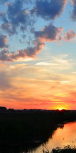 Rivers,Landscape,Sunset