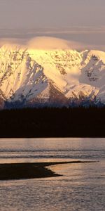 Montagnes,Neige,Rivières,Nature,Paysage