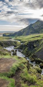 Naturaleza,Ríos,Valle,Islandia,Paisaje