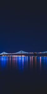 Villes,Ville,Rivières,Nuit,Pont