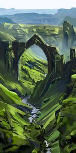 Rivers,Paint,Art,Arch,Valley