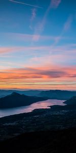 Naturaleza,Ríos,Puesta Del Sol,Montañas,Crepúsculo,Oscuridad,Cielo