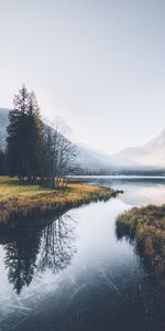 Rivers,Trees,Fog,Nature,Mountains