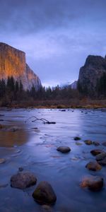 Rivers,Trees,Stones,Mountains,Nature